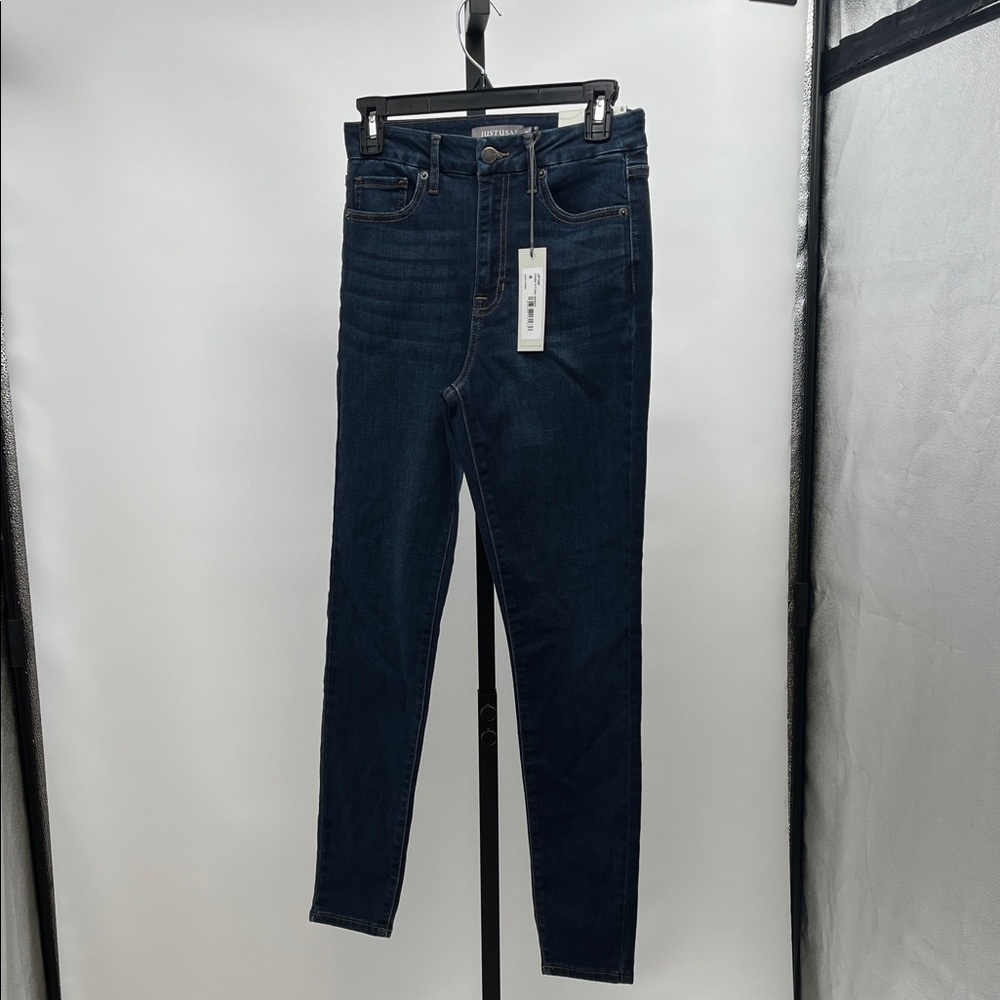 Just USA Women's Deep Indigo Skinny Jeans